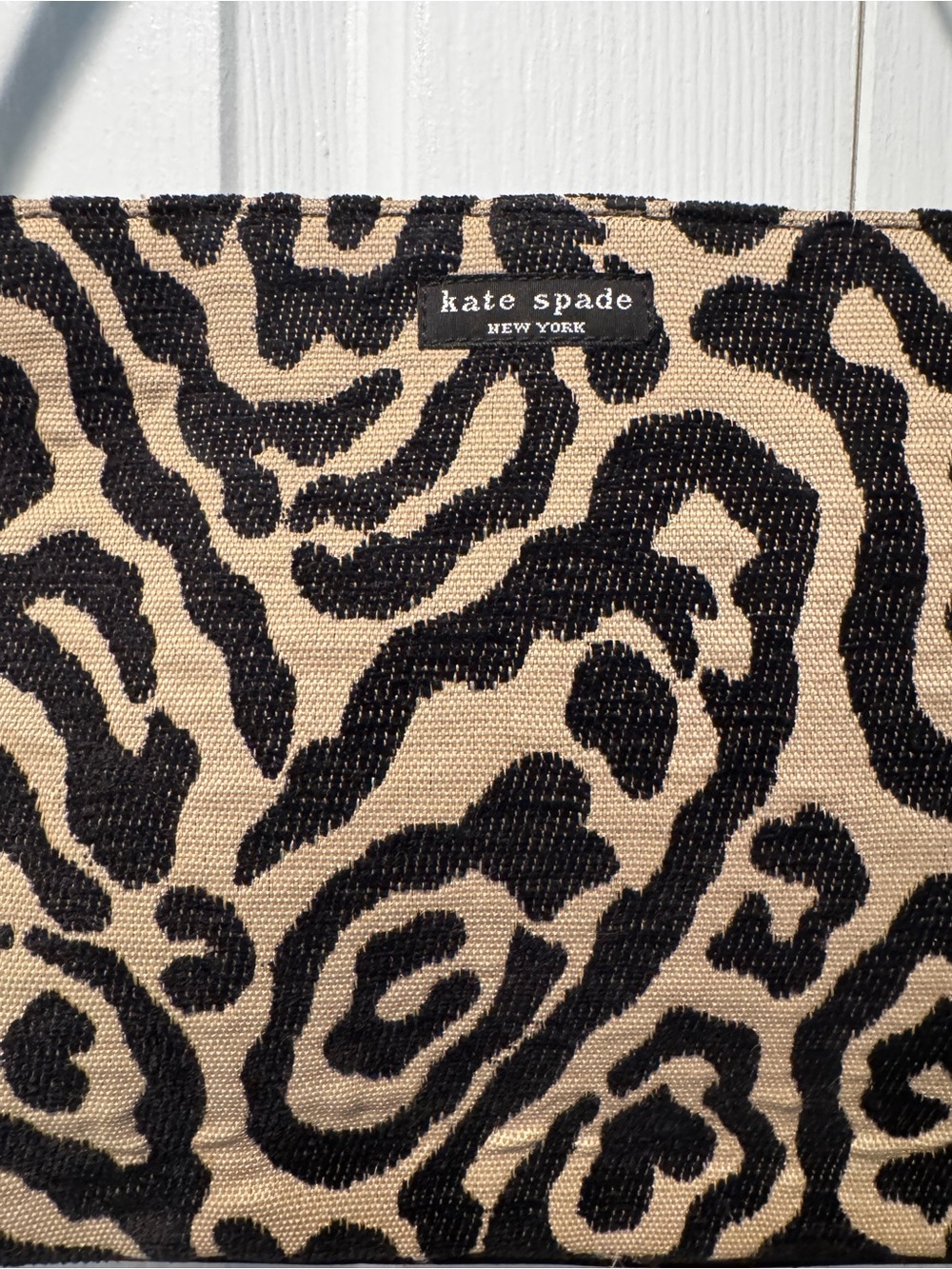 Vintage kate spade Leopard Jacard Shoulder Bag Made in Italy - Picture 4 of 12